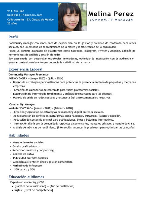 curriculum minimalista basico