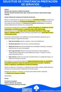 Solicitud Constancia de Prestación de Servicios: Guía y Modelos