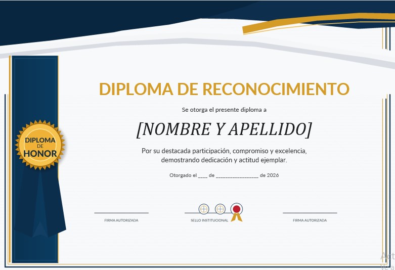 diploma reconocmiento profesional
