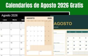 Calendario de Agosto 2026 para Imprimir Gratis en PDF y PNG