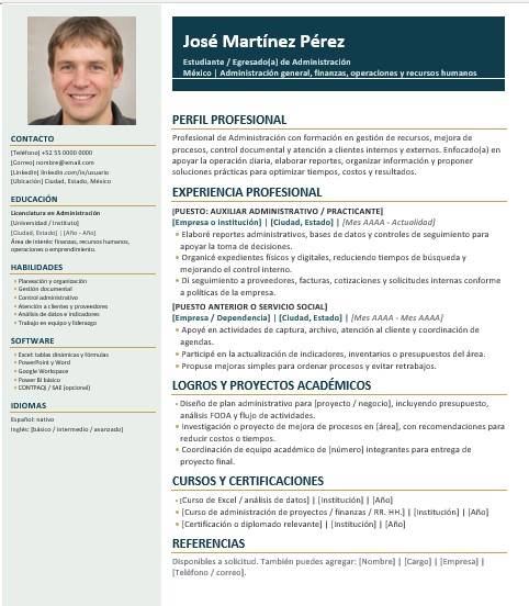 Plantilla CV estilo dos columnas
