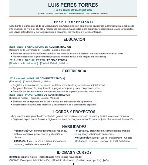 Plantilla CV estilo minimalista