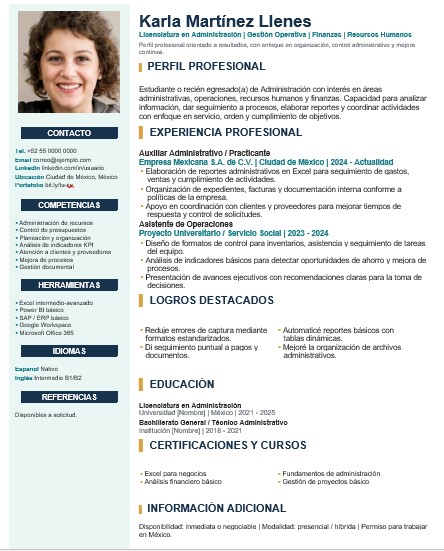 Plantilla CV profesional moderno