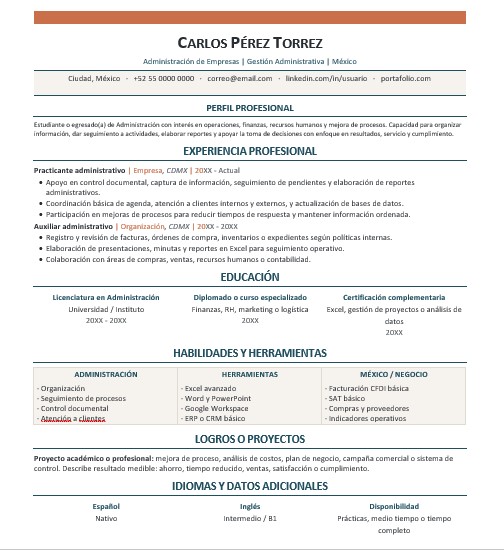 Plantilla de CV minimalista