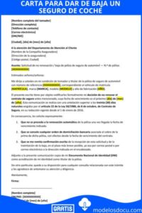 Cómo Dar de Baja un Seguro de Coche: Carta y Modelo de Cancelación