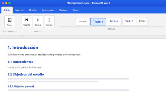 como hacer un indice en word
