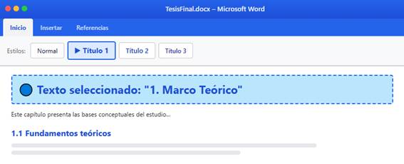 como poner un indice en word