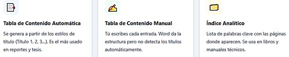 como hacer un indice en word