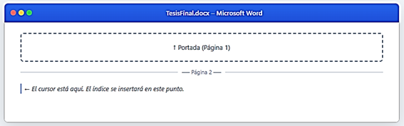 como poner un indice en word