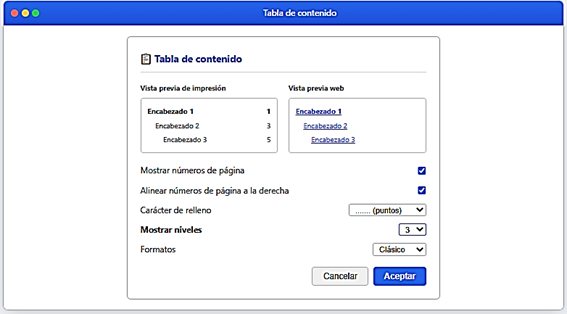 como poner un indice en word