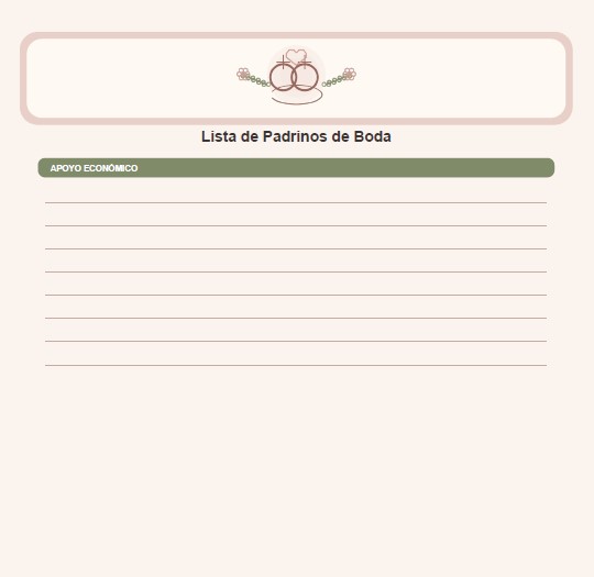 lista de padrinos de bodas