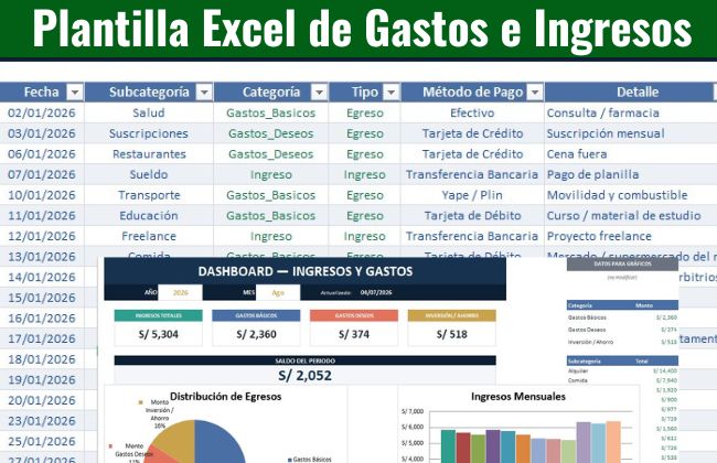 Plantilla de Gastos e Ingresos